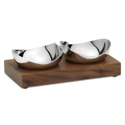 Robert Welch Drift Pinch Pot Set with Walnut Base