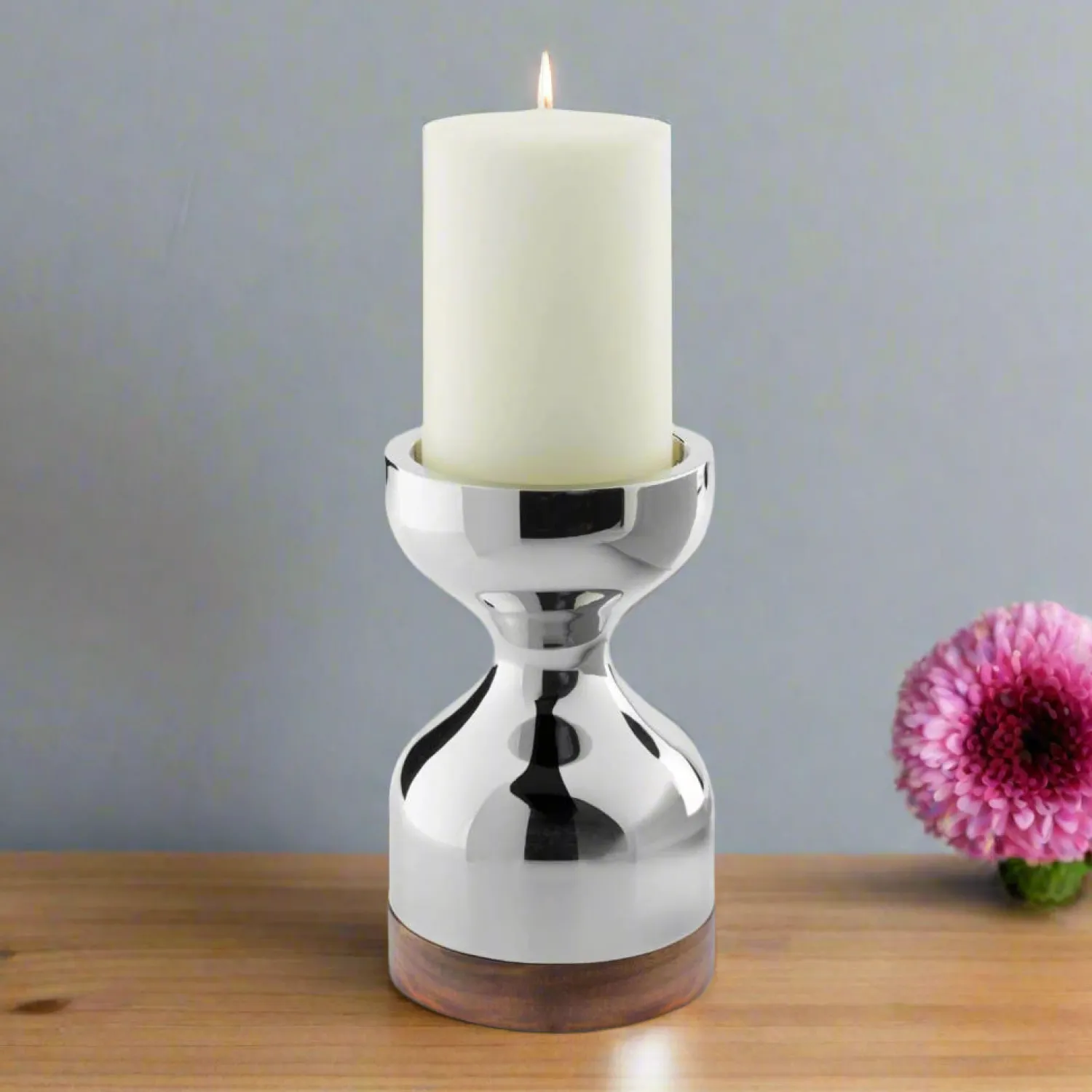 Robert Welch Limbrey Mirror Polished 18|10 Stainless Steel Candlestick - Large