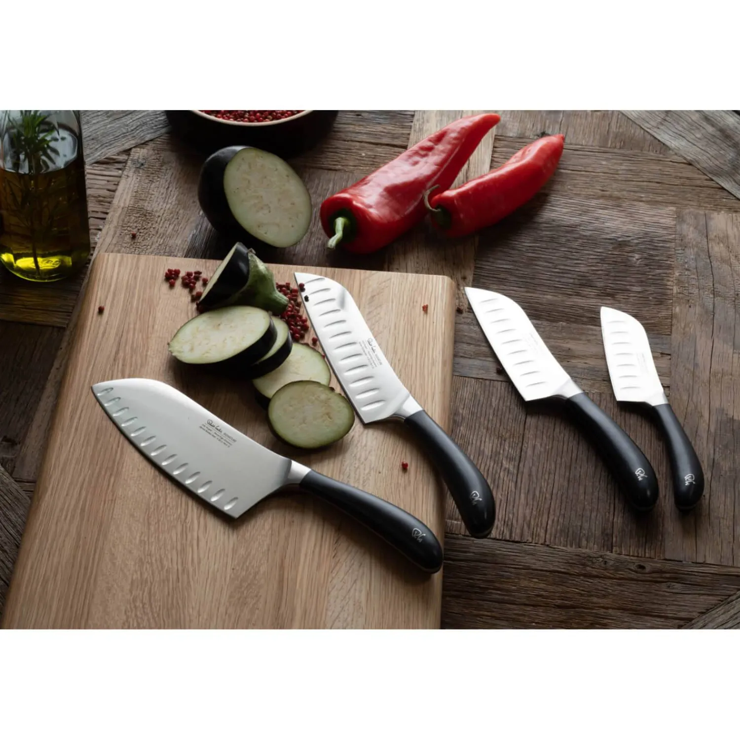 Robert Welch Signature Fluted Santoku Knife - 14cm