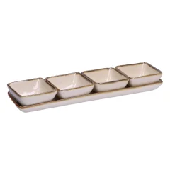 Rose u0026 Tulipani Rose & Tulipani Concerto Avorio Ivory Square Tiny Bowl - 8cm