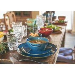 Rose u0026 Tulipani Rose & Tulipani Concerto Cobalto Indigo Blue Breakfast Cup - 420ml