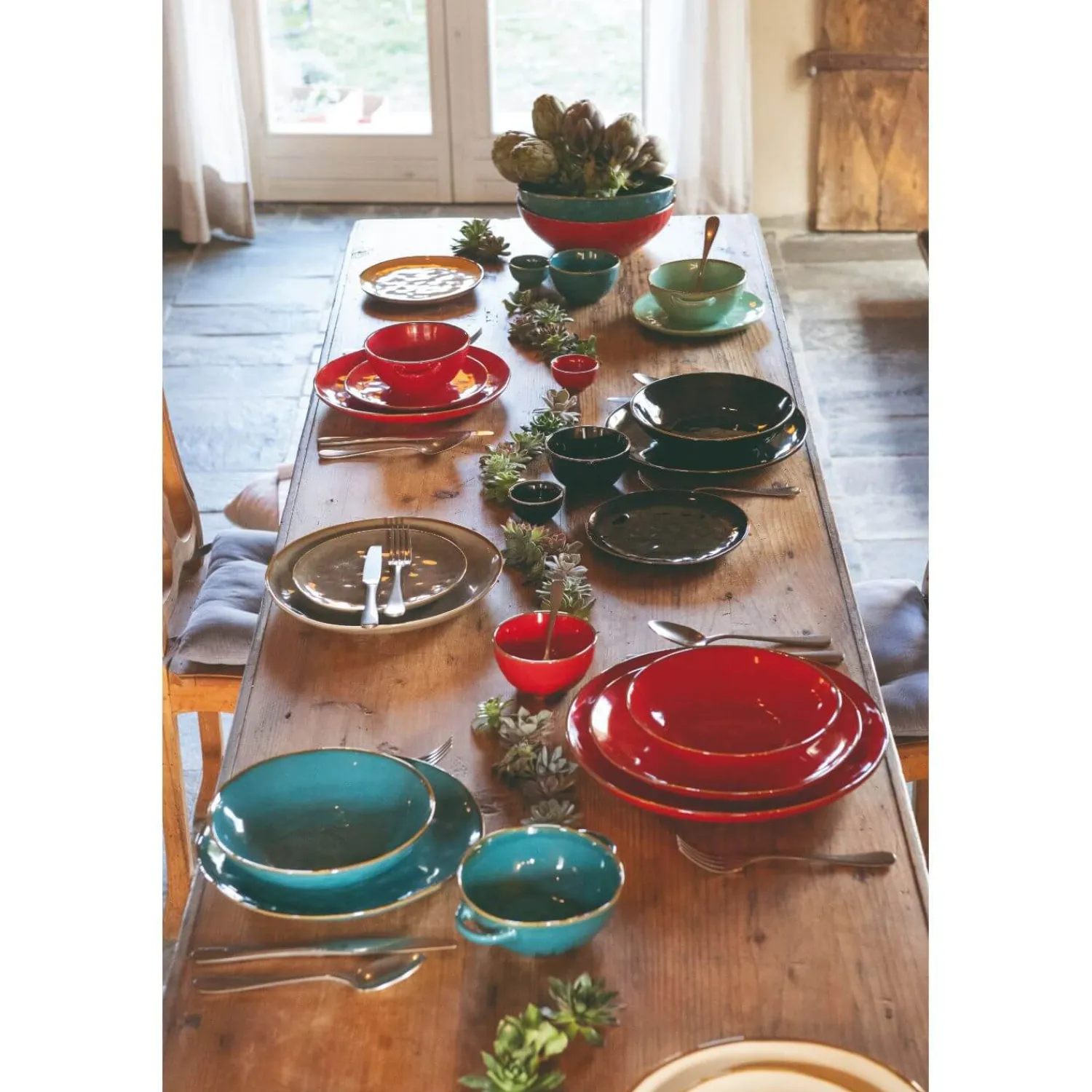 Rose u0026 Tulipani Rose & Tulipani Concerto Verde Bosco Forest Green Salad Bowl - 20cm