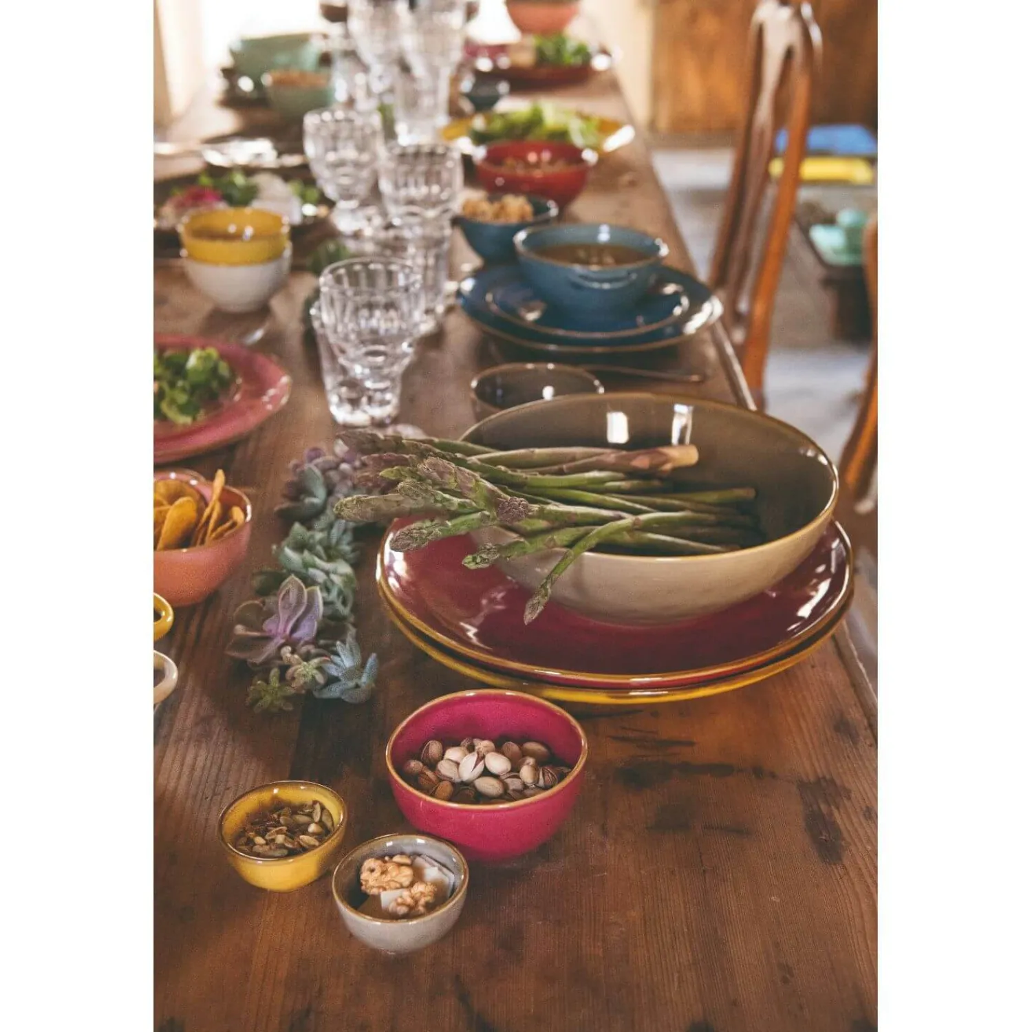 Rose u0026 Tulipani Rose & Tulipani Concerto Verde Bosco Forest Green Salad Bowl - 20cm