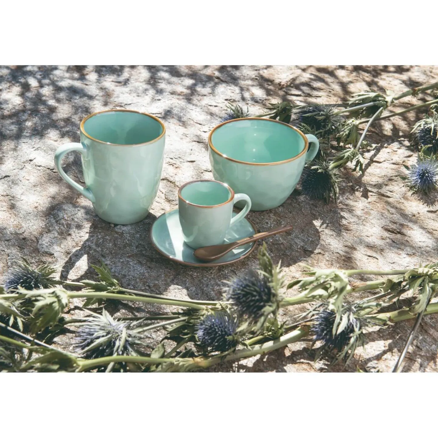 Rose u0026 Tulipani Rose & Tulipani Concerto Verde Acqua Tiffany Green Salad Bowl - 26cm