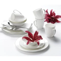 ROYAL WORCESTER Serendipity Platinum Sugar & Creamer set - White