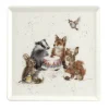Wrendale Royal Worcester Square Plate - Woodland Party