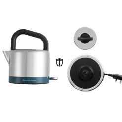 Russell Hobbs Distinctions 1.5 Litre Stainless Steel Kettle - Ocean Blue
