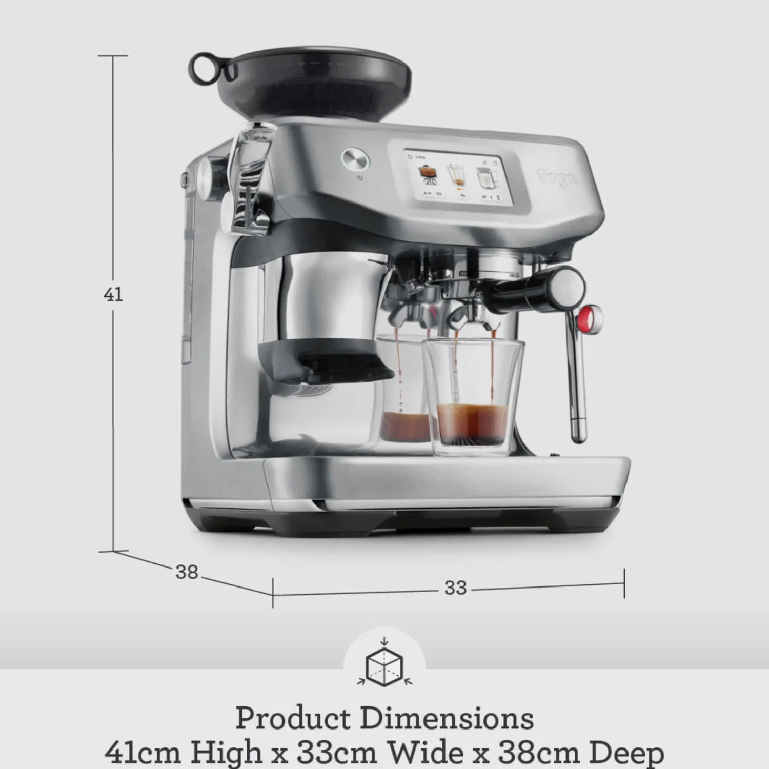 Sage Appliances SES881BSS Barista Touch Impress Bean-to-Cup Espresso Coffee Machine - Brushed Steel