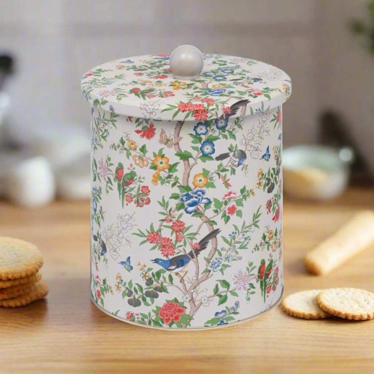 Sanderson Medium Biscuit Barrel - Chinolserie