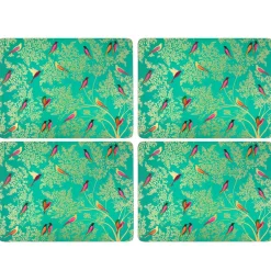 Sara Miller London Chelsea Green Birds Placemats - Set of 4