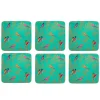 Sara Miller London Chelsea Green Birds Coasters - Set of 6