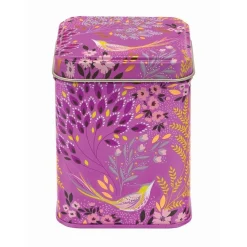 Sara Miller London Haveli Garden Small Square Tin - Mauve Songbird