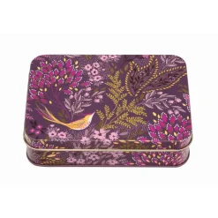 Sara Miller London Haveli Garden Small Rectangular Tin - Plum Songbird