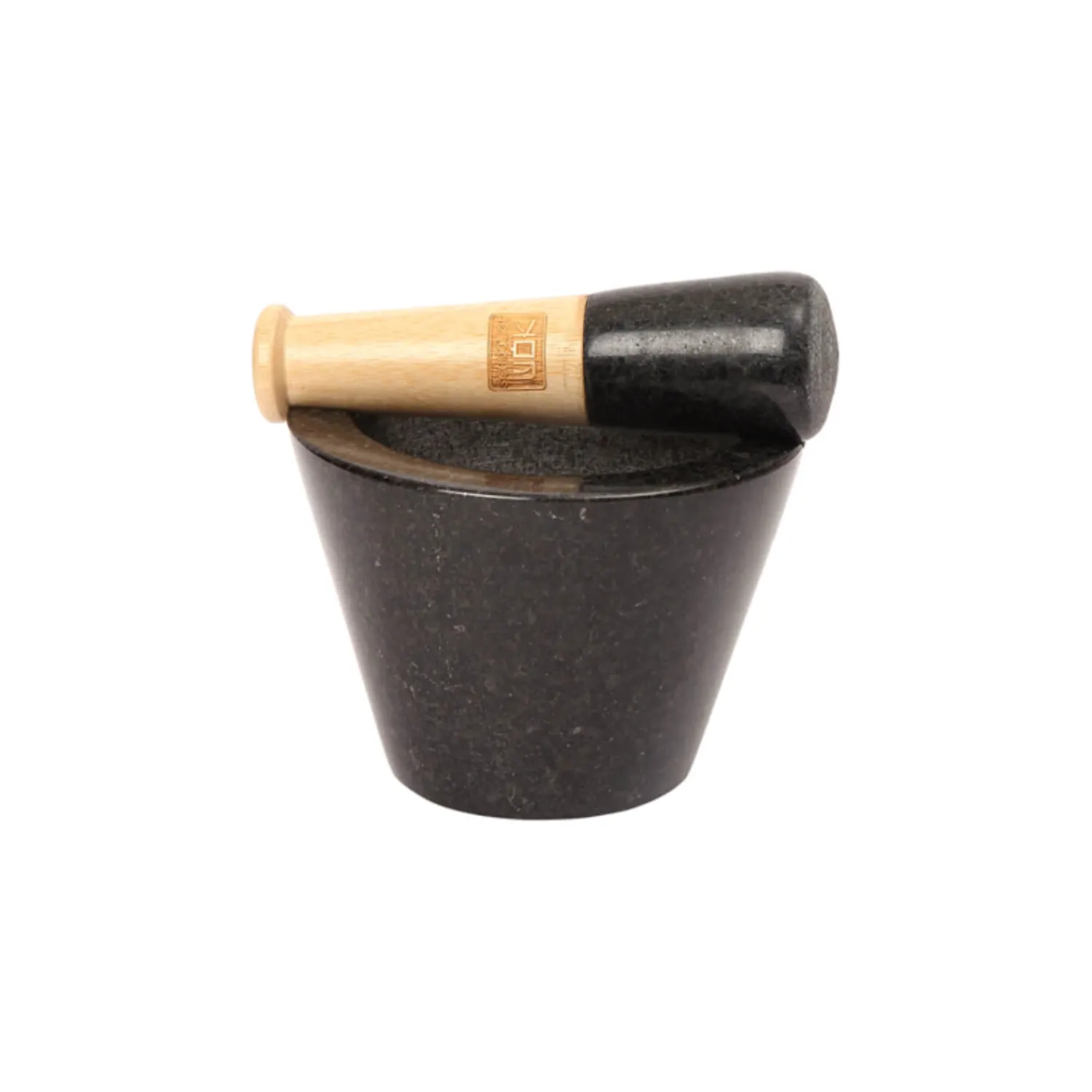 School of Wok Granite Pestle And Mortar With Bamboo Handle