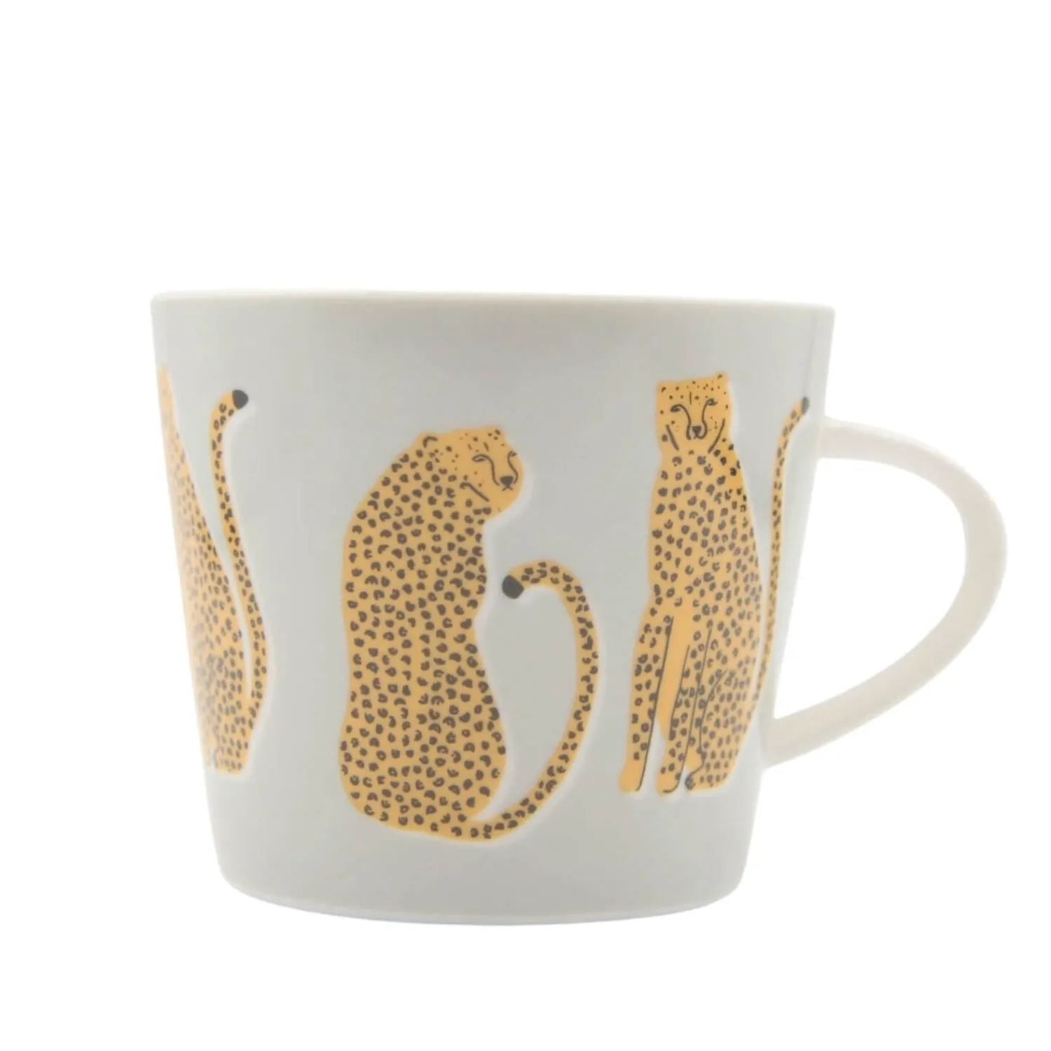 SCION Living Lionel Leopard 350ml Porcelain Mug - Grey