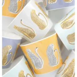 SCION Living Lionel Leopard 350ml Porcelain Mug - Grey
