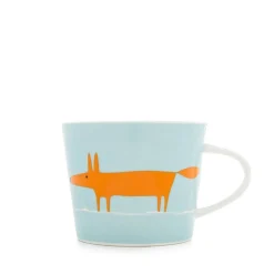 SCION Living Mr Fox Mini 250ml Porcelain Mug - Duck Egg & Orange