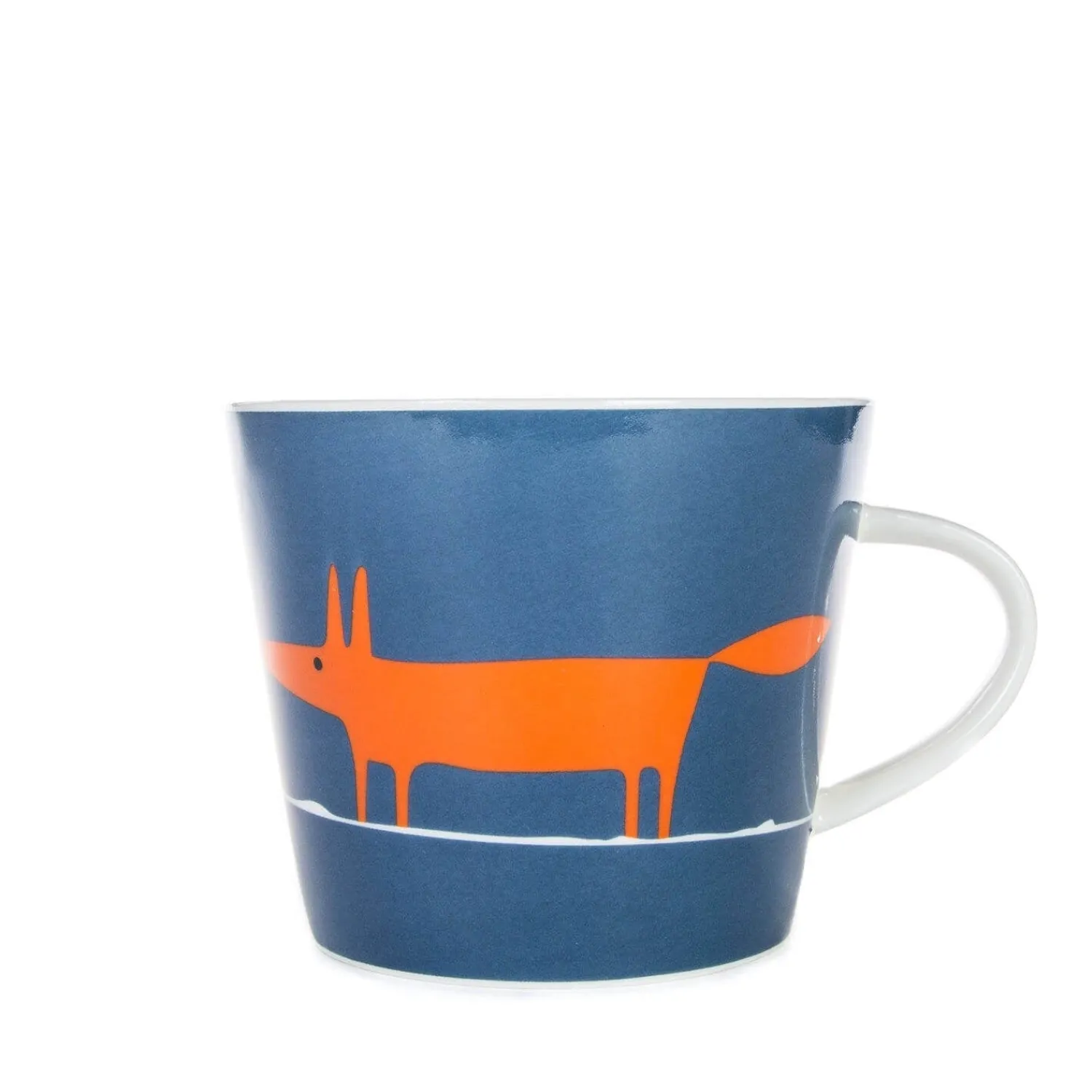 SCION Living Mr Fox 350ml Porcelain Mug - Denim & Orange