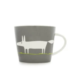 SCION Living Mr Fox 350ml Porcelain Mug - Charcoal & Lime