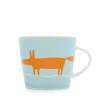 SCION Living Mr Fox 350ml Porcelain Mug - Duck Egg & Orange