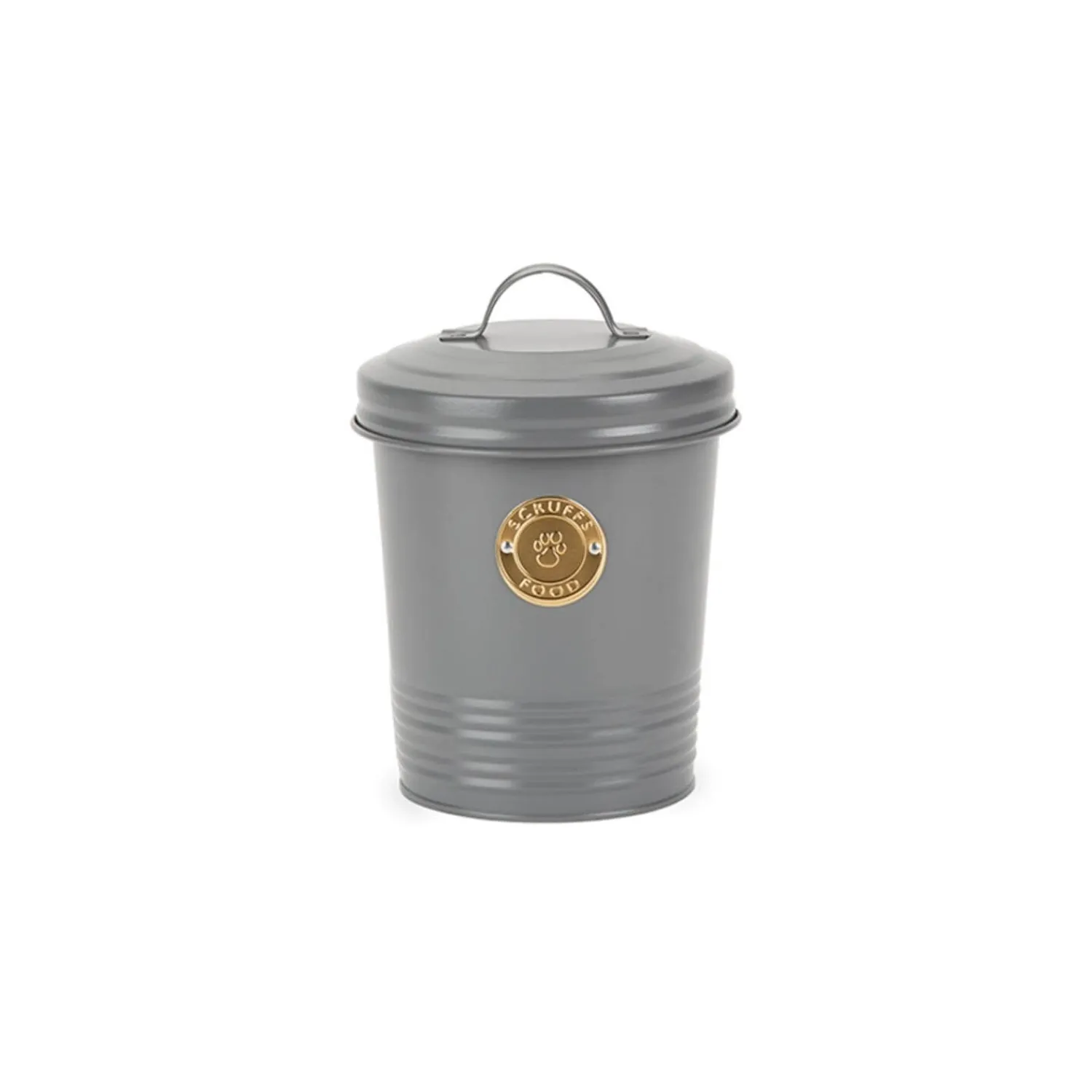 Scruffs 2Ltr Steel Pet Storage Cantina with Lid - Grey
