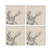Selbrae House Set of 4 Linen Napkins - Stag