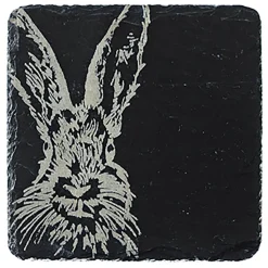 Selbrae House Slate Coaster - Hare
