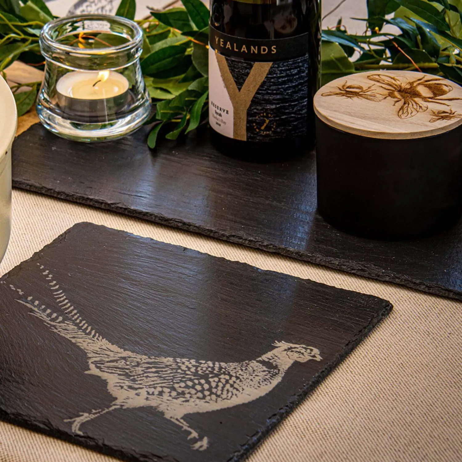 Selbrae House Slate Pot Stand - Pheasant