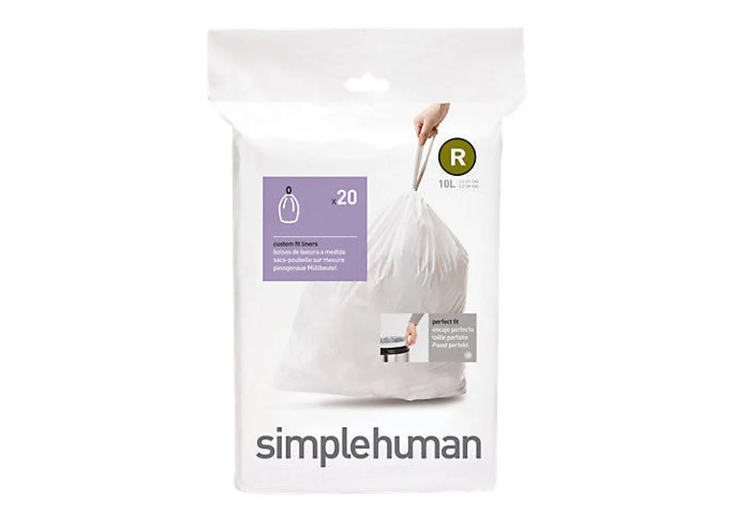 Simplehuman Code R Custom Fit Bin Liners - Pack of 20
