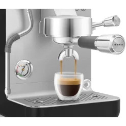 Smeg EMC02BLMUK Mini Pro Espresso Coffee Machine - Matte Black