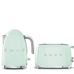 Smeg Jug Kettle & 2 Slice Toaster Set - Pastel Green
