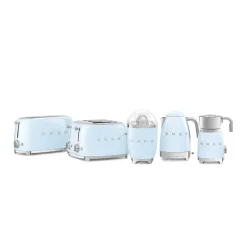 Smeg Jug Kettle & 4 Slice Toaster Set - Pastel Blue