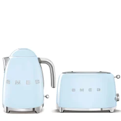 Smeg Jug Kettle & 2 Slice Toaster Set - Pastel Blue