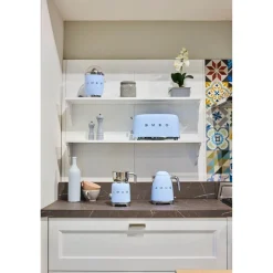 Smeg Jug Kettle & 2 Slice Toaster Set - Pastel Blue