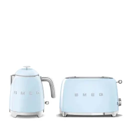 Smeg Mini Kettle & 2 Slice Toaster Set - Pastel Blue