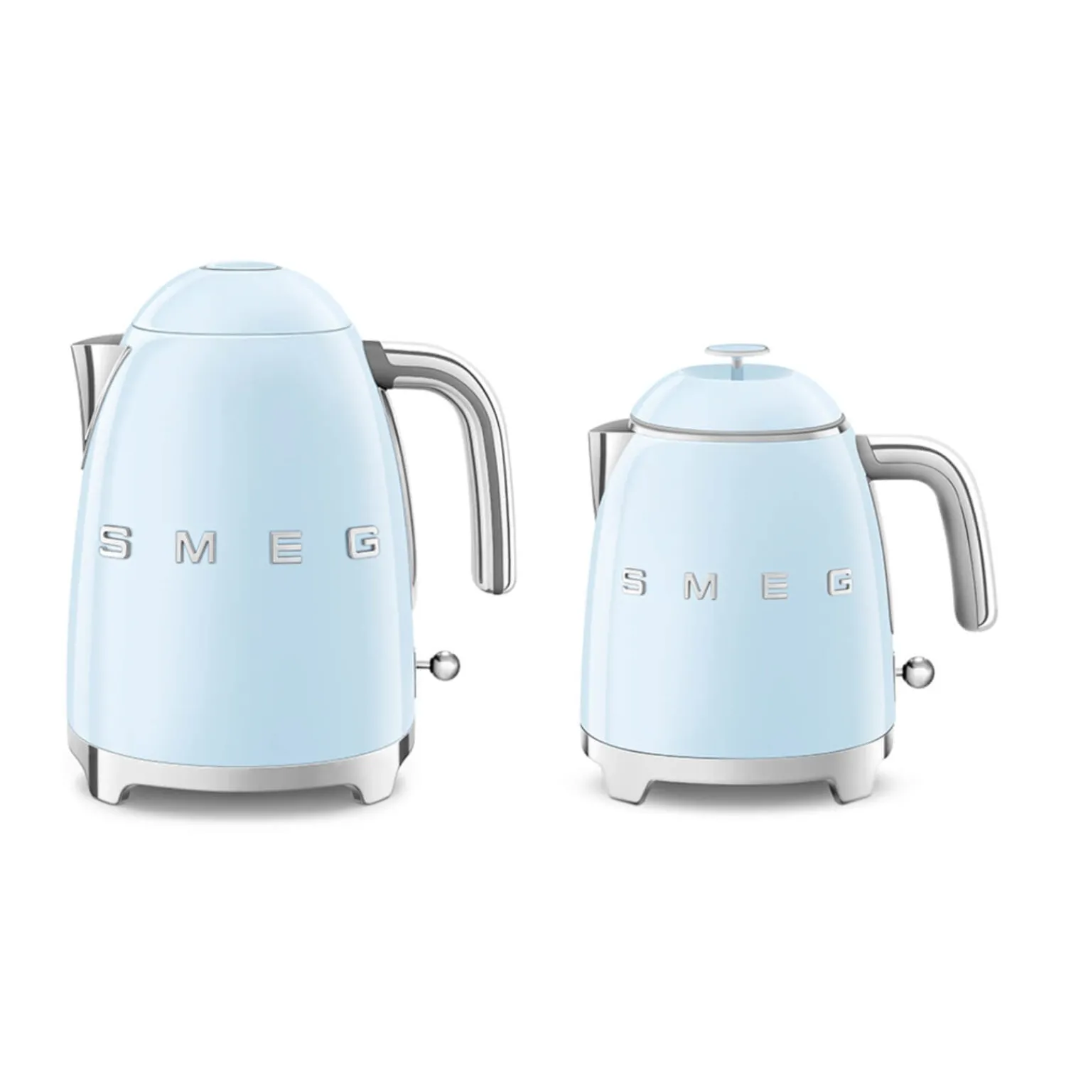 Smeg Mini Kettle & 2 Slice Toaster Set - Pastel Blue
