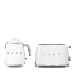 Smeg Mini Kettle & 2 Slice Toaster Set - White