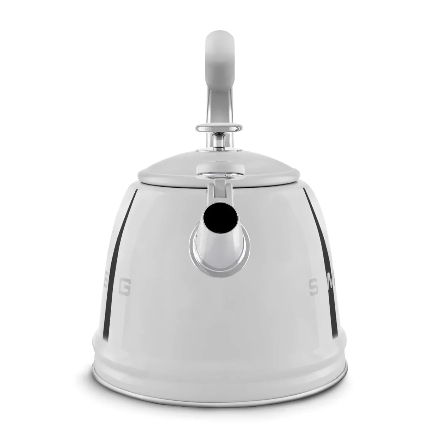 Smeg 50's Retro Style WKF01 Whistling Stove Top Kettle - Chrome