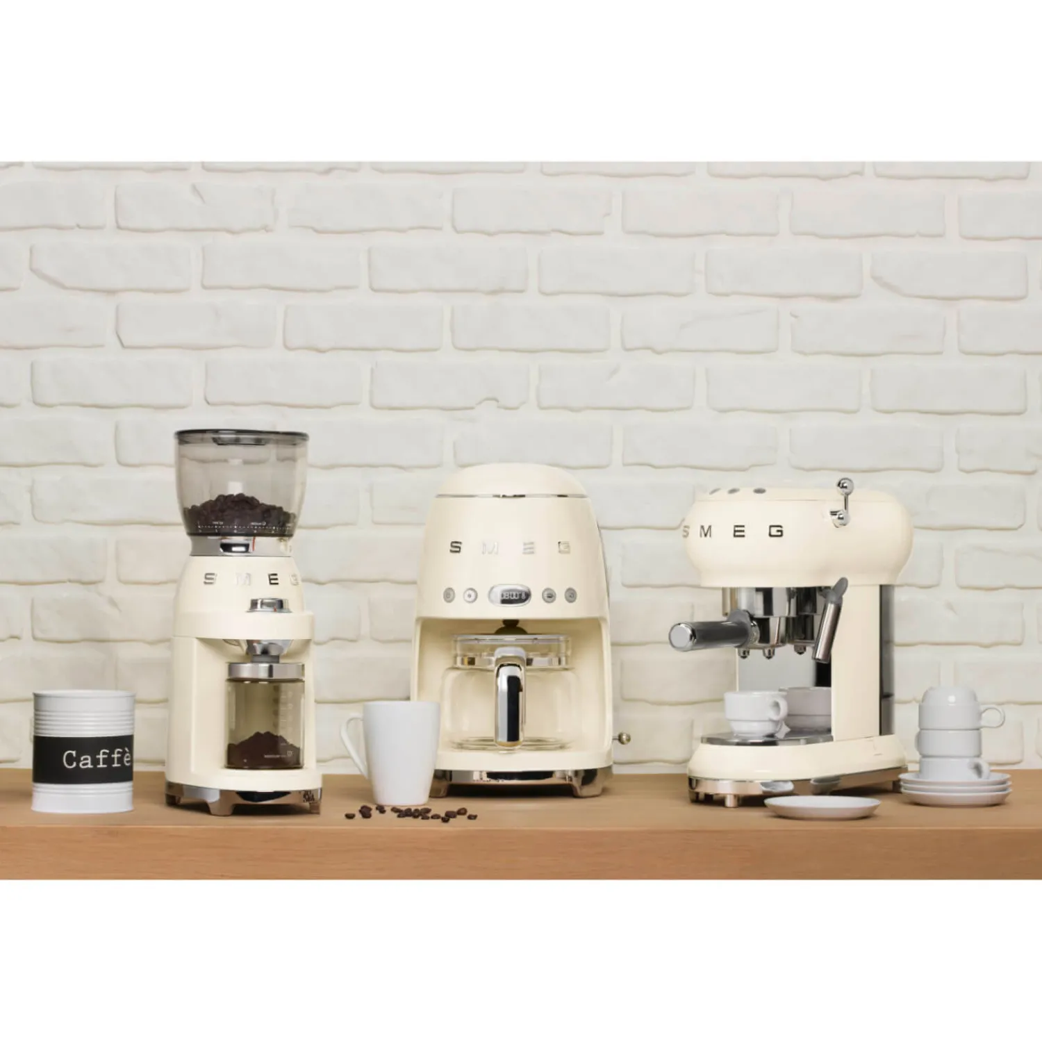 Smeg 50's Style Retro CGF11 Coffee Grinder - Cream