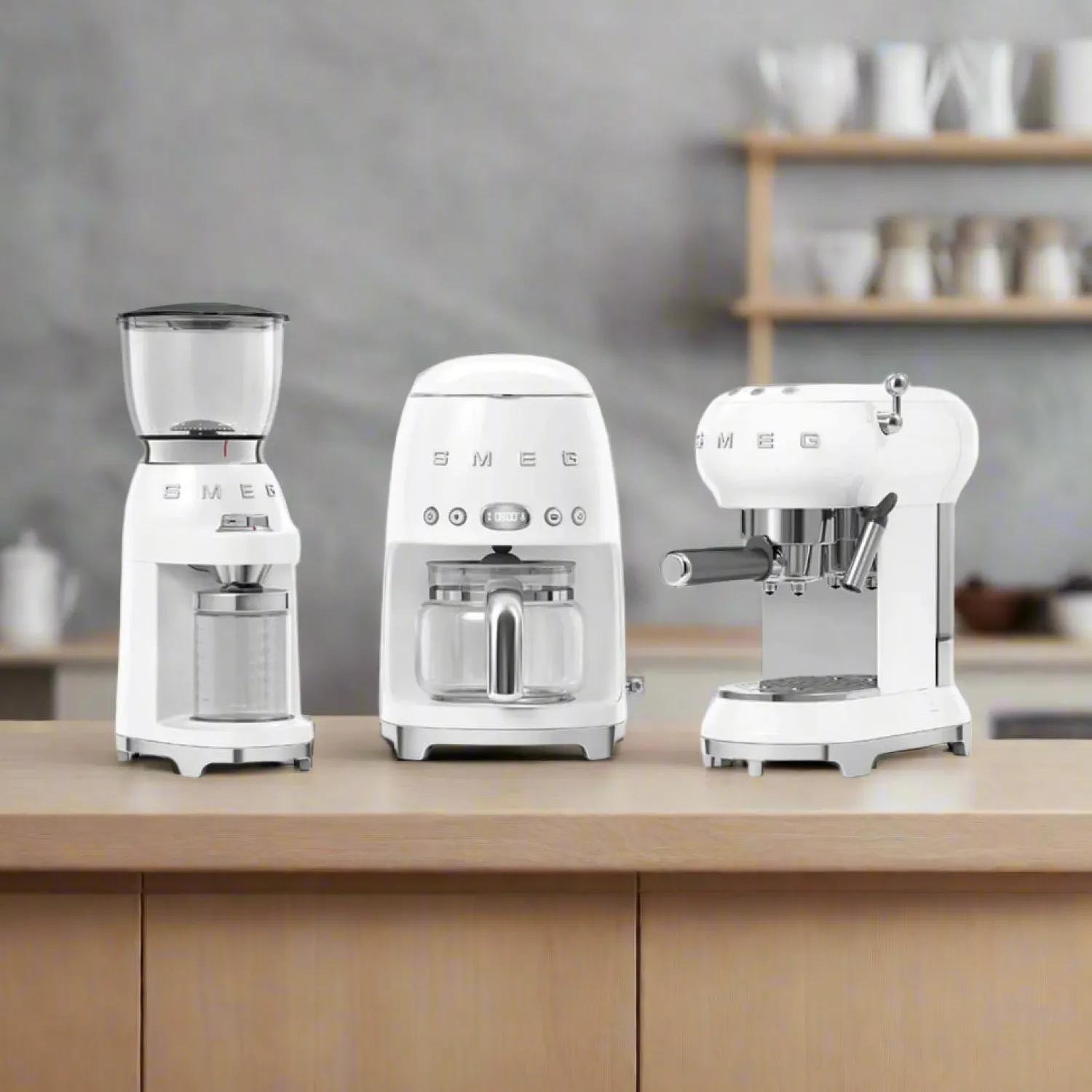 Smeg 50's Style Retro CGF11 Coffee Grinder - White