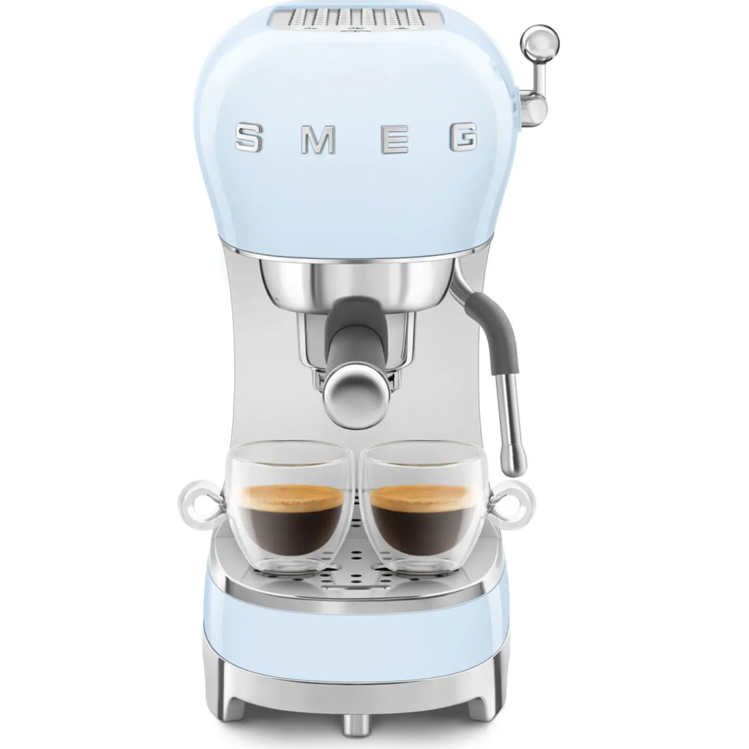 Smeg 50's Style Retro ECF02 Espresso Coffee Machine - Pastel Blue