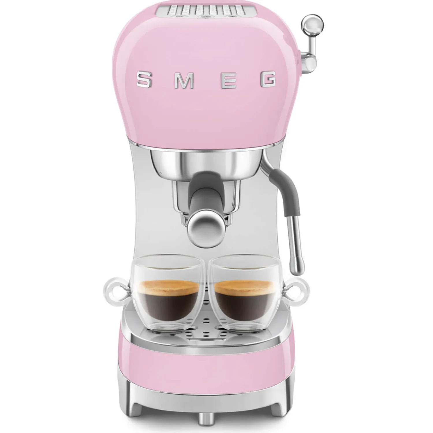 Smeg 50's Style Retro ECF02 Espresso Coffee Machine - Pink