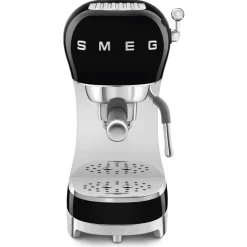 Smeg 50's Style Retro ECF02BLUK Espresso Coffee Machine & CGF11BLUK Coffee Grinder - Black