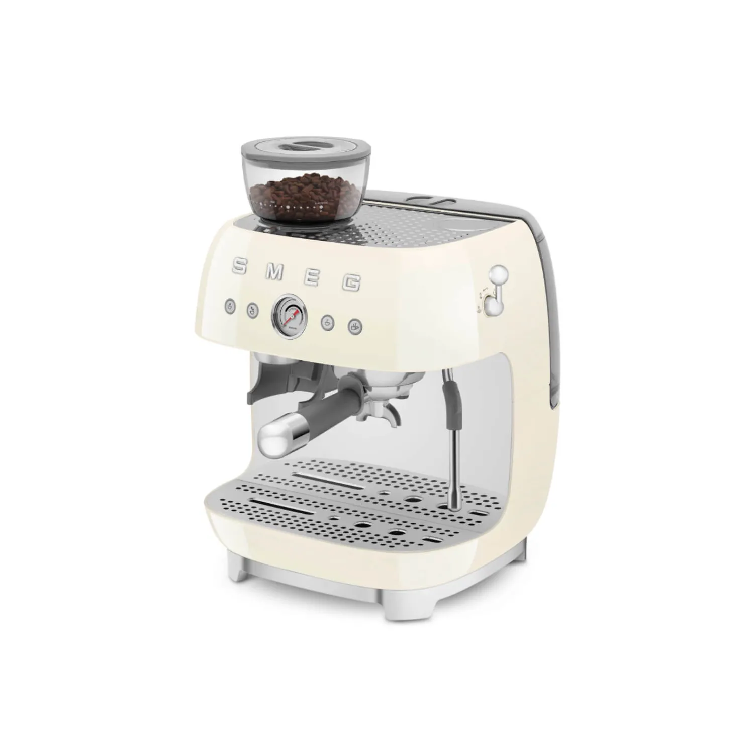 Smeg 50s Style Retro EGF03 Bean-to-Cup Espresso Coffee Machine - Cream