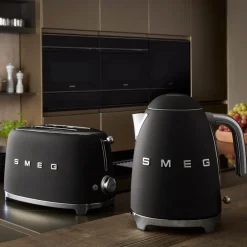 Smeg 50's Style Retro TSF01 2 Slice Toaster - Matte Black