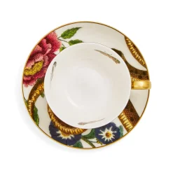 SPODE Creatures of Curiosity Coupe Tea Cup & Saucer - Leopard / Snake