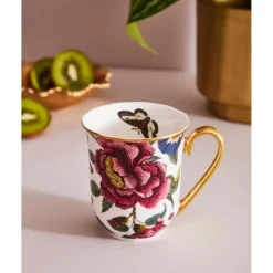 SPODE Creatures of Curiosity Mug - Floral / White