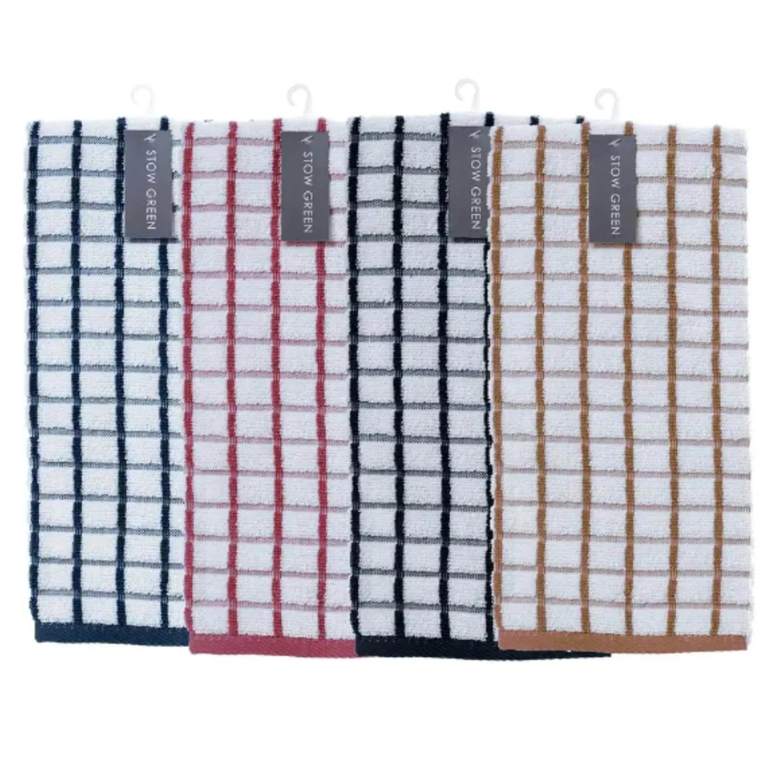 STOW GREEN 100% Cotton Richmond Waffle Tea Towel - Assorted