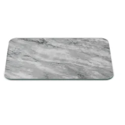 STOW GREEN 50cm x 30cm Glass Trivet - Grey Marble