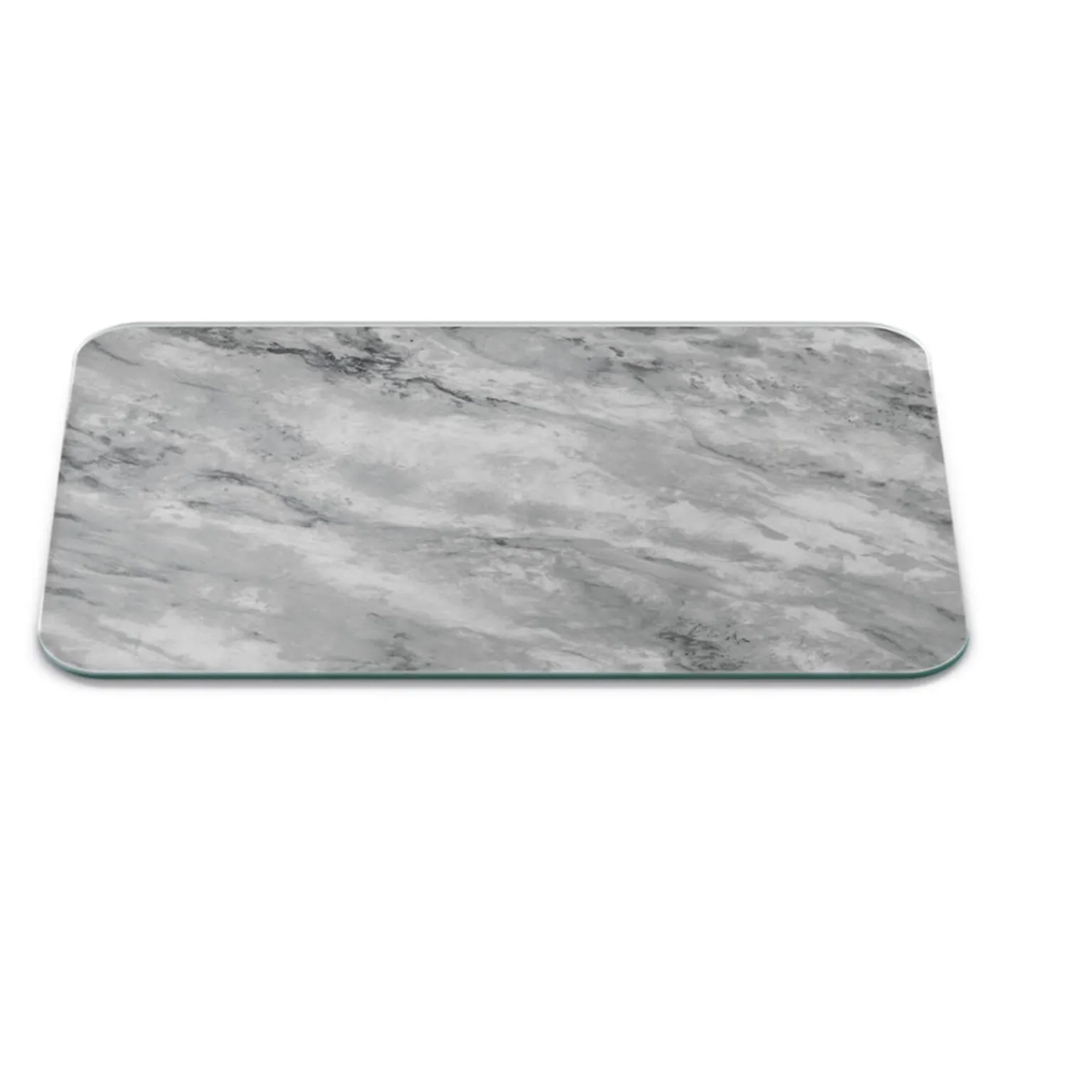 STOW GREEN 50cm x 30cm Glass Trivet - Grey Marble